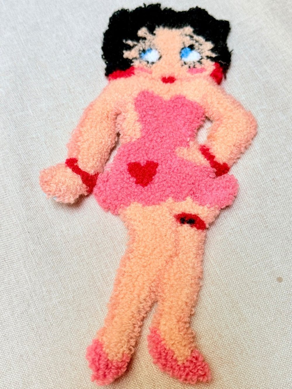 Needlework Large Betty Boop Sew On Patch Appliqué